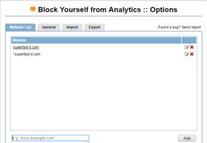 Block yourself - enter the urls that you want to block