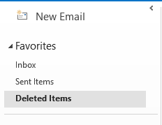 Deleted items outlook