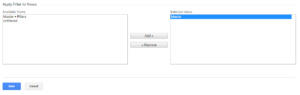 Master Filter - select what you need to filter Google Analytics