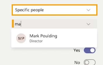 powerpoint live presenter view Specific people and type name