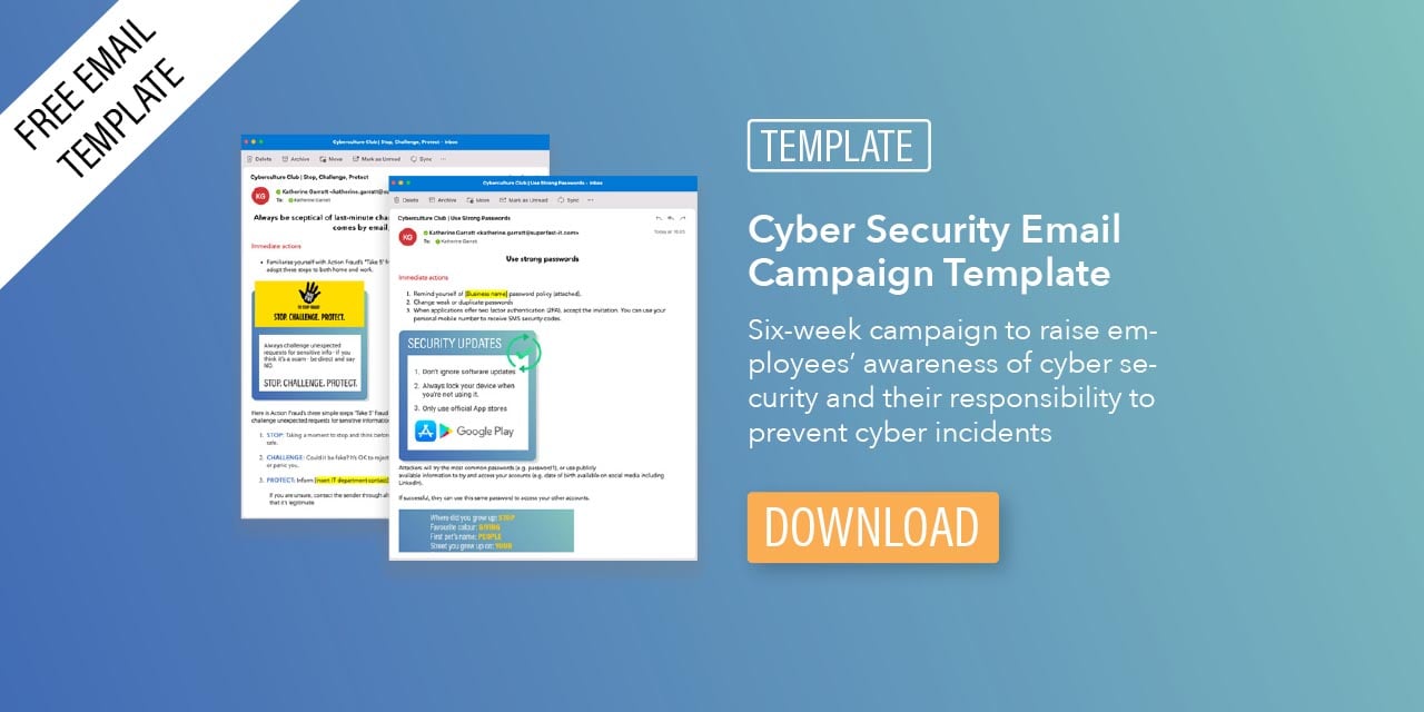 Downloadable Cyber Security Email Campaign Template for Businesses